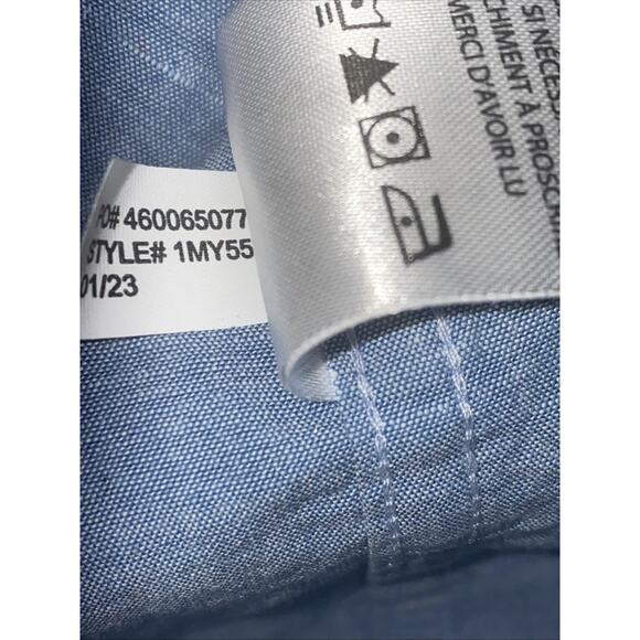 Travis Mathew Button down Shirt Short Sleeve Size XXL American Flag Blue - Picture 8 of 9